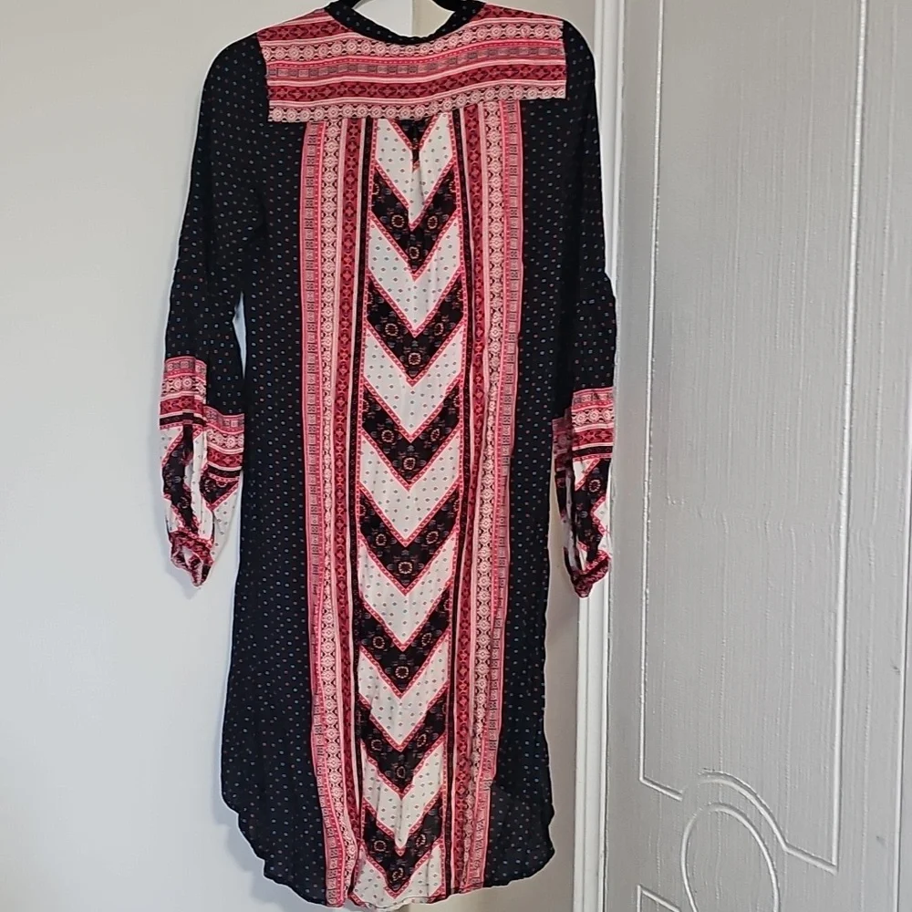 Free People Lightweight Bandana Dress Red/Navy XS